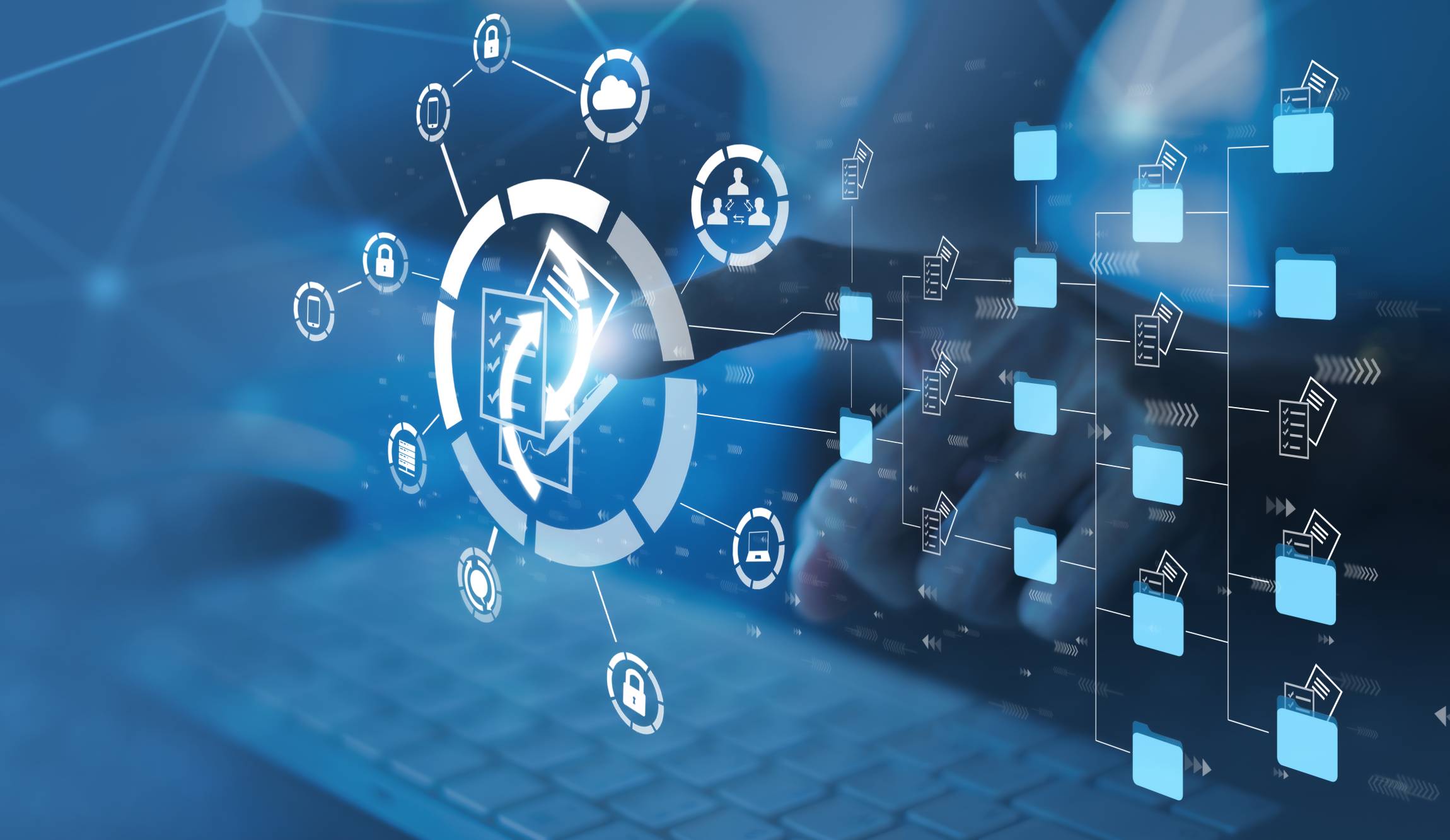 Digitale Daten abstrakt dargestellt.